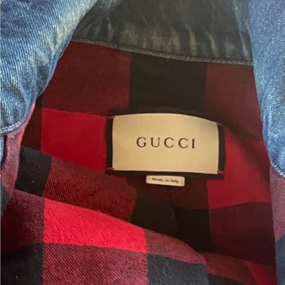Gucci Warm Tiger Embroidery "Blind for Love" Accent Trucker Jacket - Picture 14 of 16